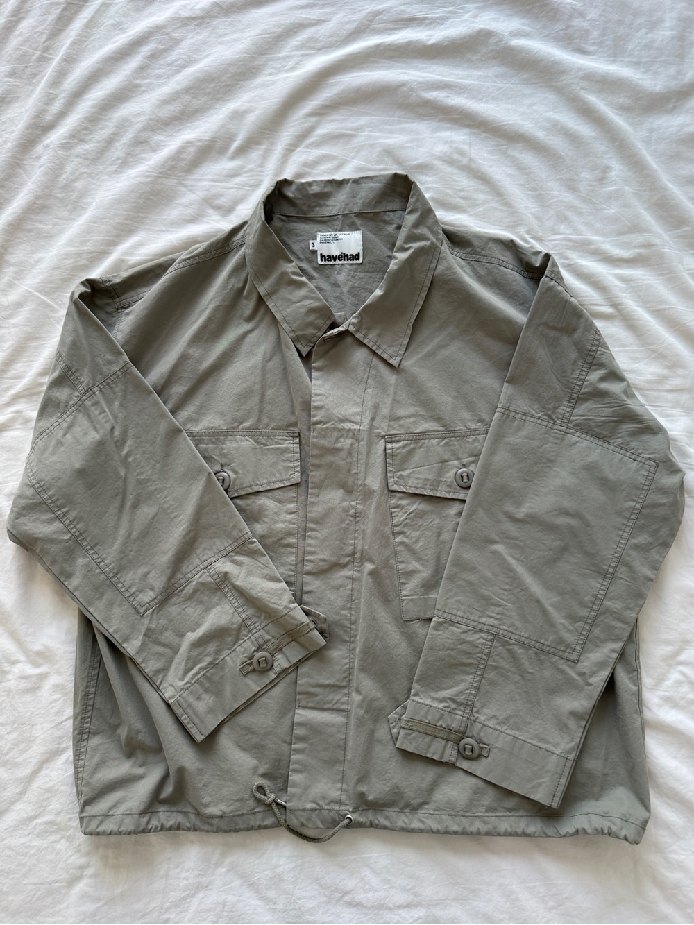 Khaki Beige Fatigue Jacket